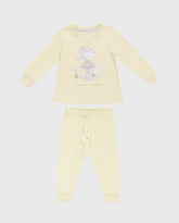 Pijama Pantalón Manga Larga Pajaro Beige